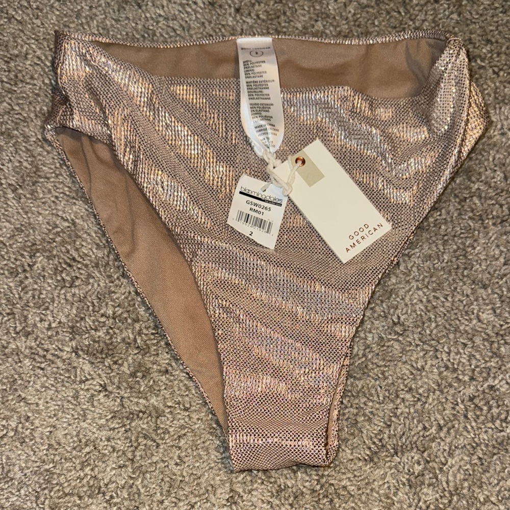 Good American Metallic Bikini Bottom